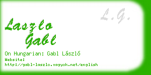 laszlo gabl business card